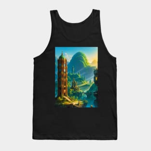 Solarpunk Futuristic Tower Tank Top